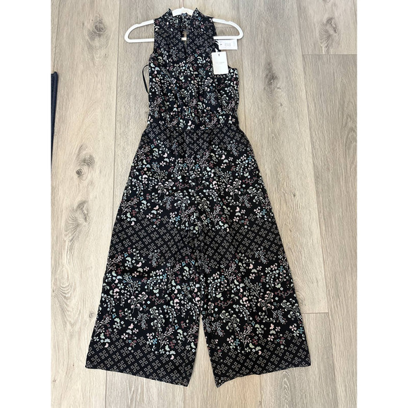 TED BAKER Marcila Hazel High Neck Wide Leg Jumpsuit In Black - Picture 8 of 15